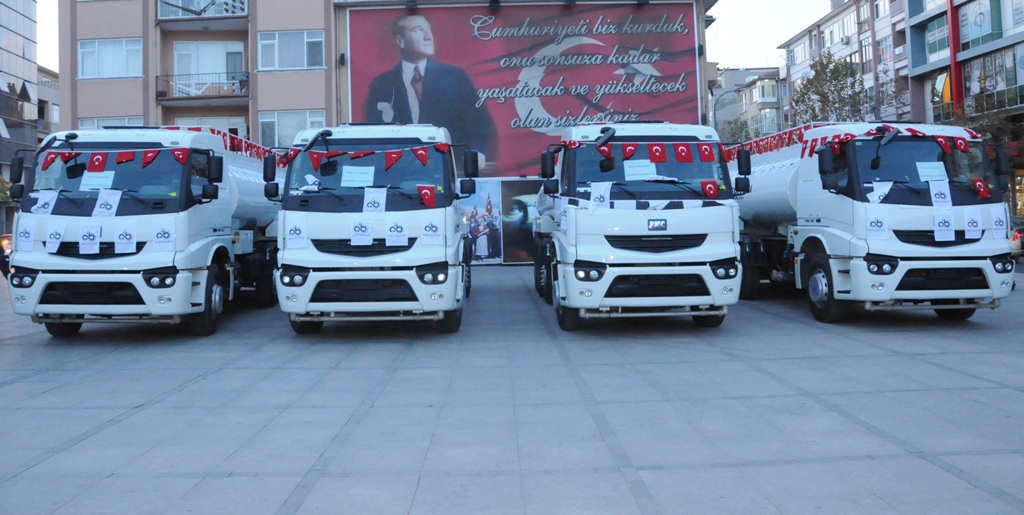 Belediyemiz 4 Adet Yeni Su Tankeri Ald�