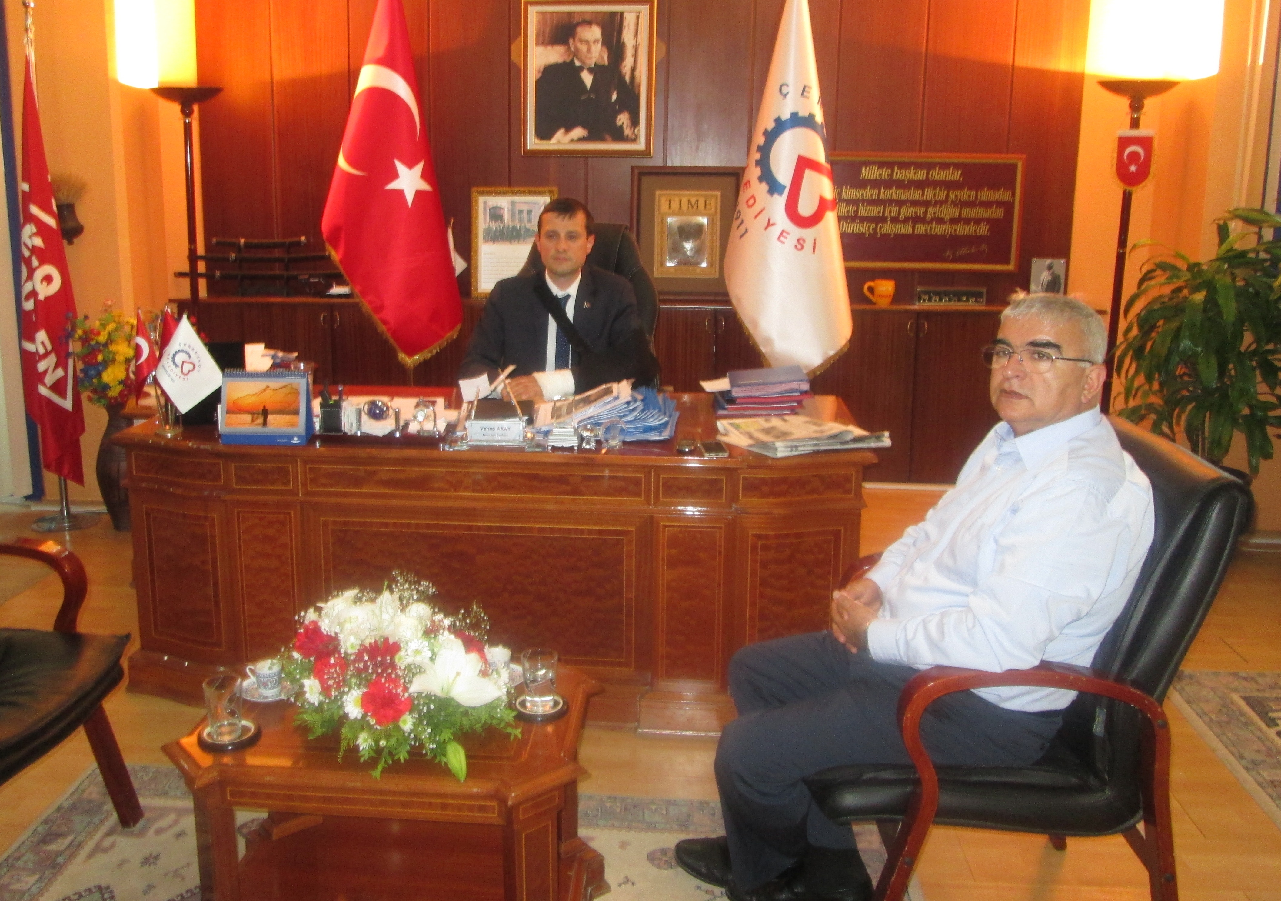 Baysandan erkezky Belediye Bakan Akaya Ziyaret