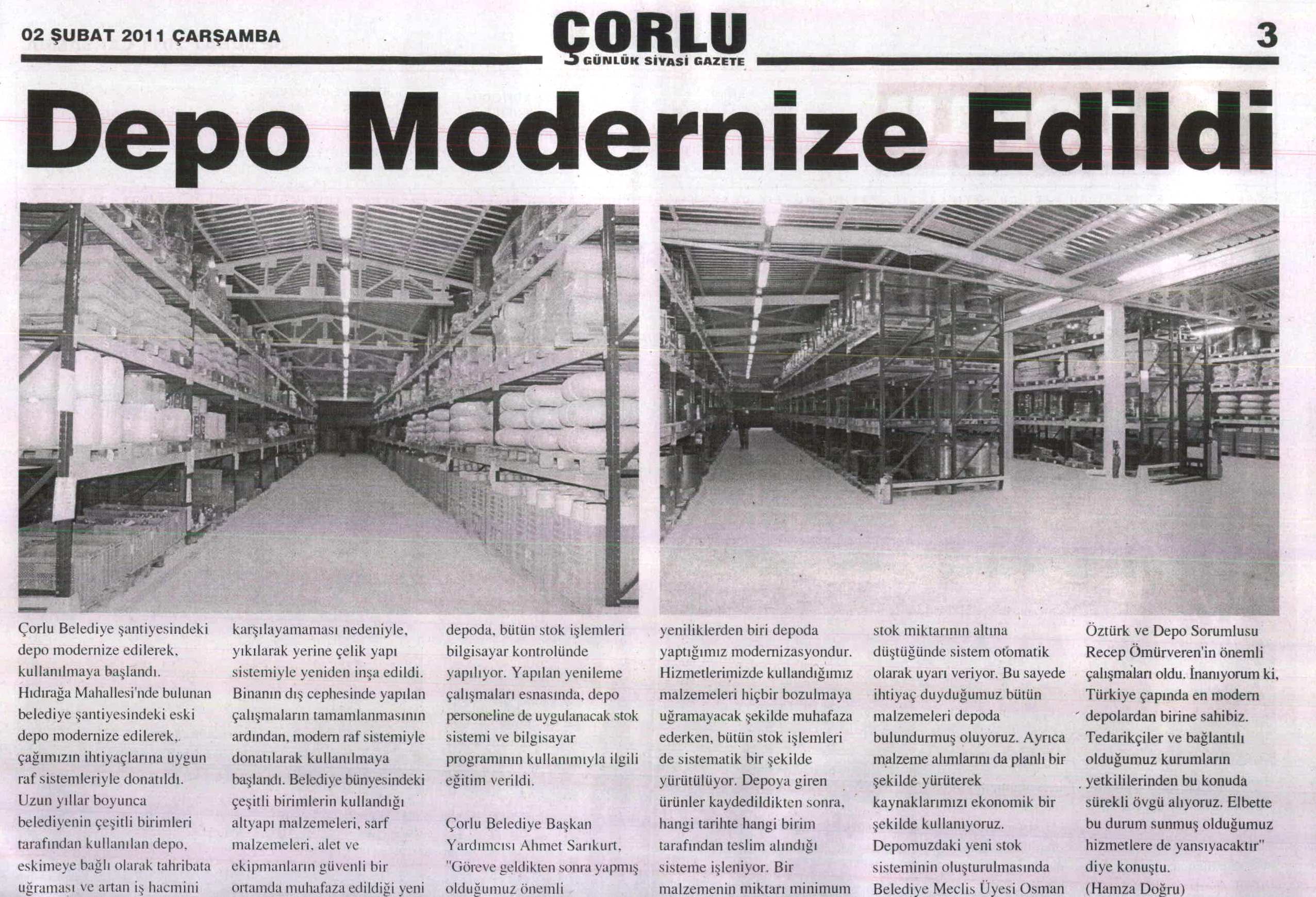 Depo Modernize Edildi