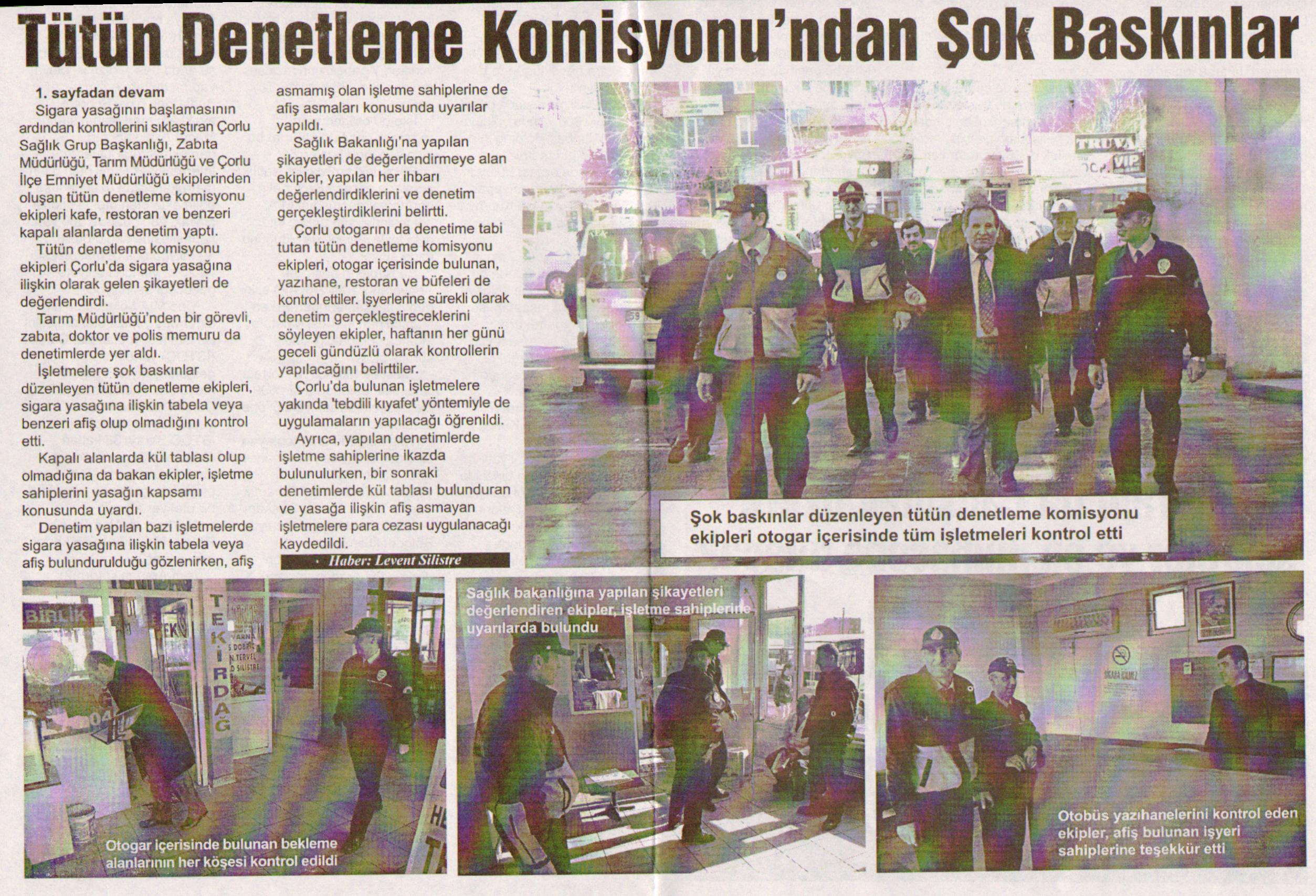 T�t�n Denetleme Komisyonundan �ok Bask�nlar