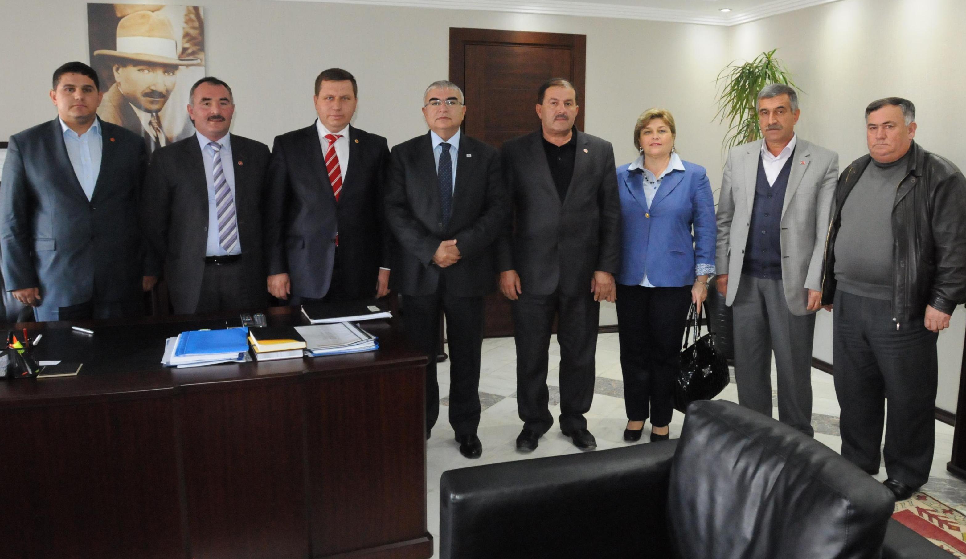 Muhtarlar Derne�i�nden Ba�kan Baysan�a Ziyaret