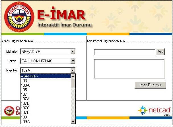 E-imar Web Uygulamas Kullanma Ald