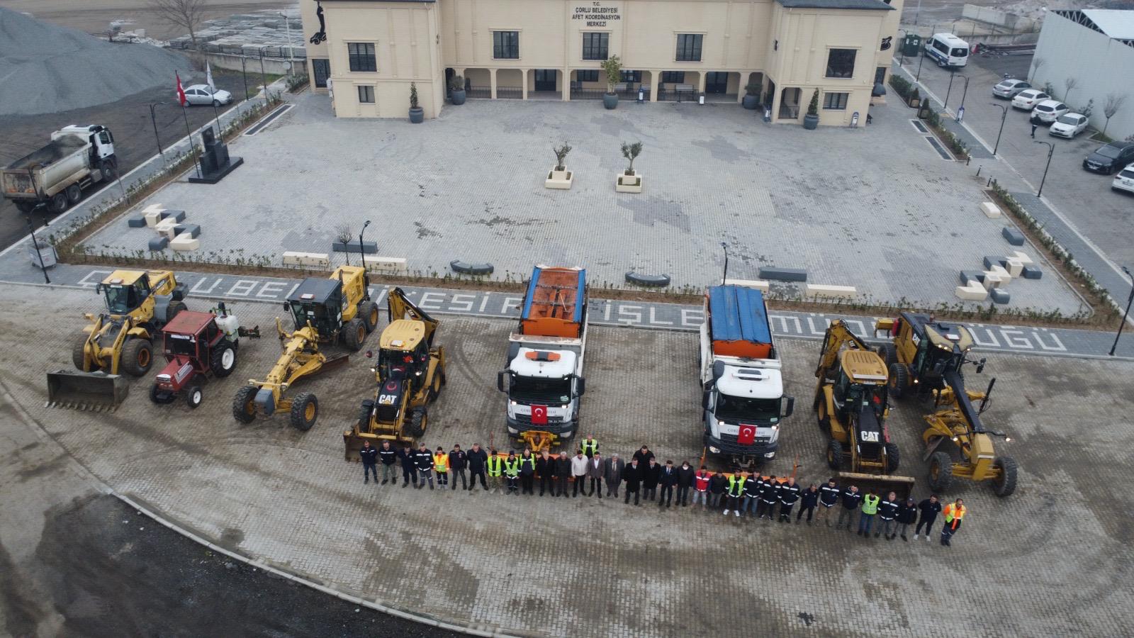 �orlu Belediyesi Kar Teyakkuzunda