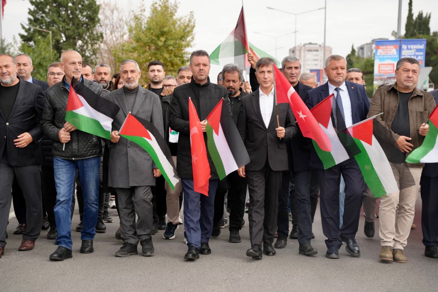 orlu`da Gazze Kararllk Yry Dzenlendi