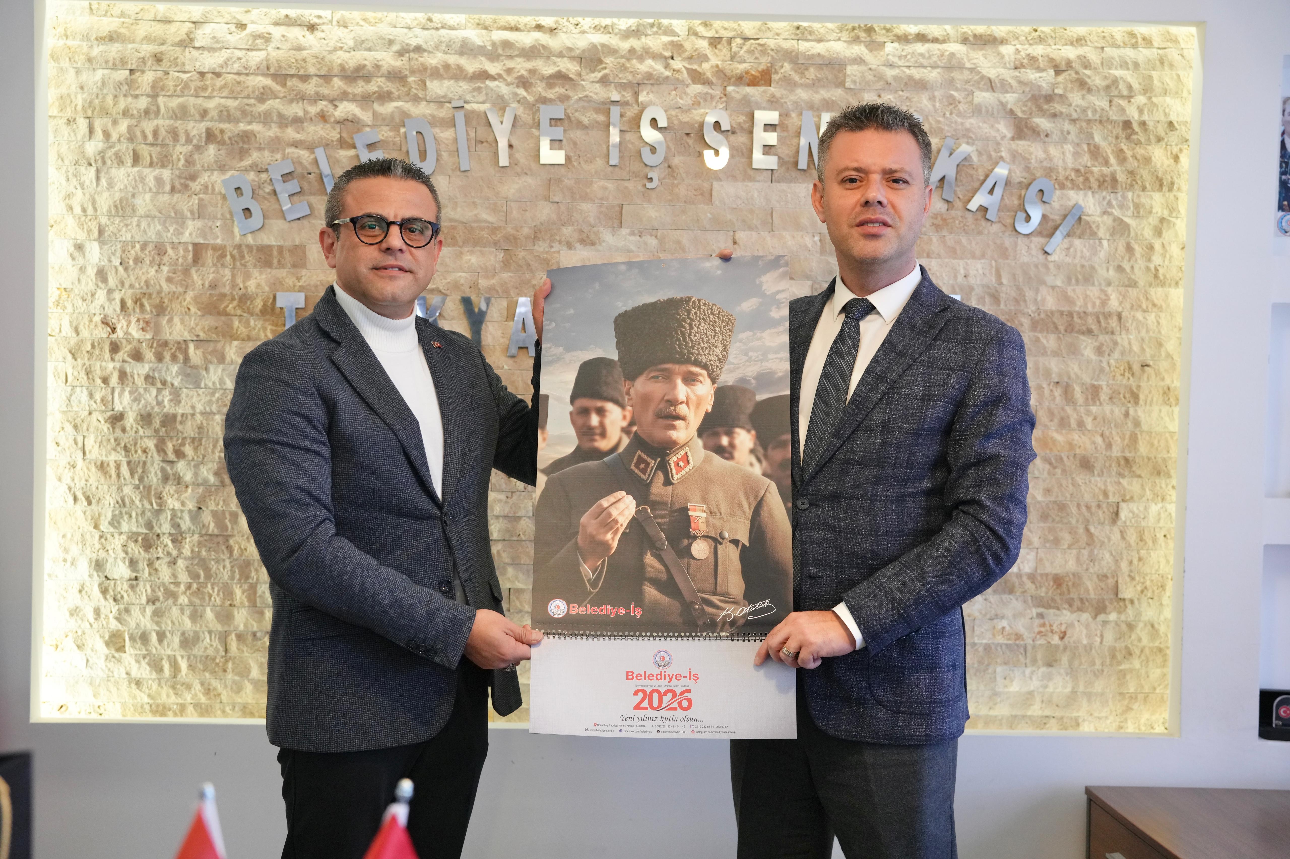 Ba�kan Sar�kurt`tan Belediye-�� Sendikas�na Hay�rl� Olsun Ziyareti