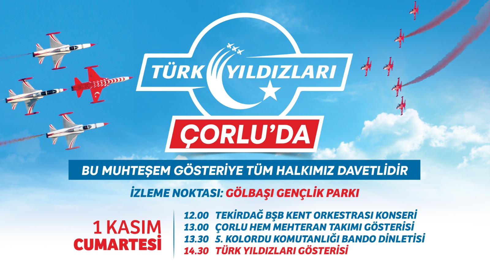 orlu`da Kurtuluun 103. Yl Cokusu Trk Yldzlar orlu Semalarnda Olacak