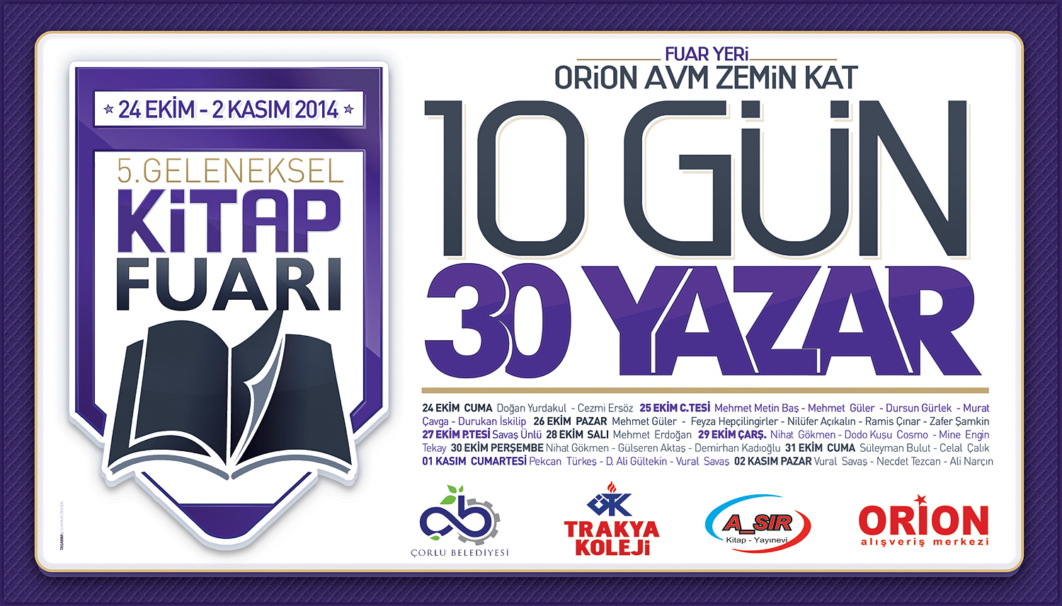 5. �orlu Kitap Fuar� 24 Ekim�de Ba�l�yor