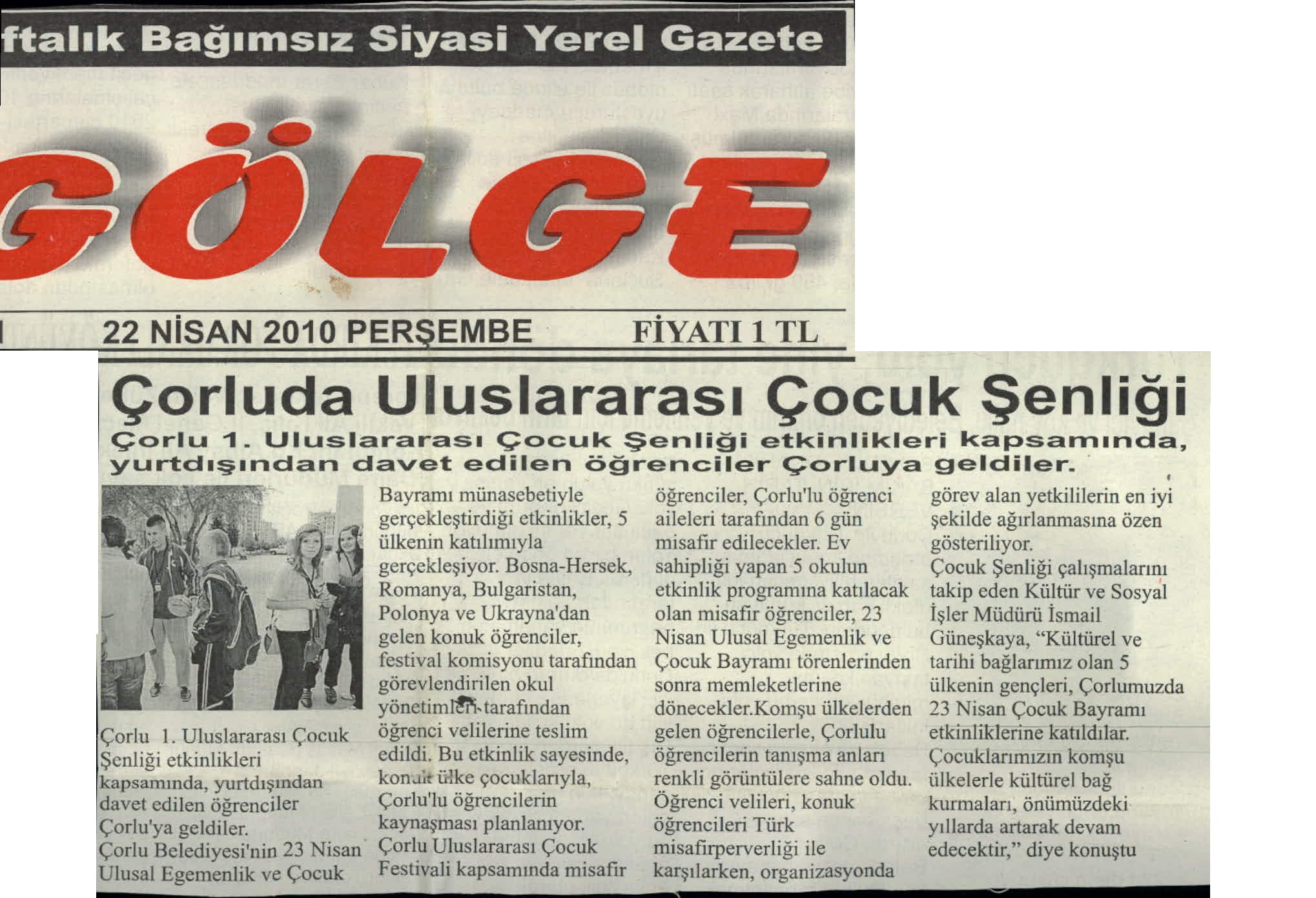 �orlu�da Uluslararas� �ocuk �enli�i