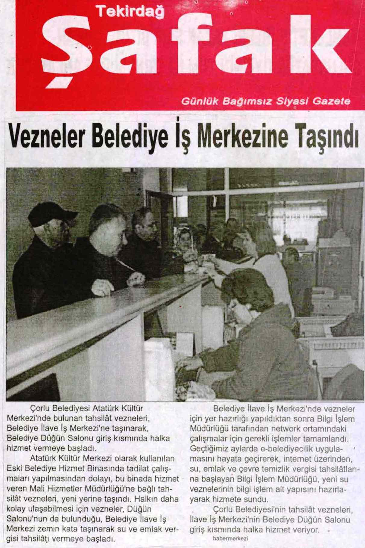 Vezneler Belediye �� Merkezine Ta��nd�
