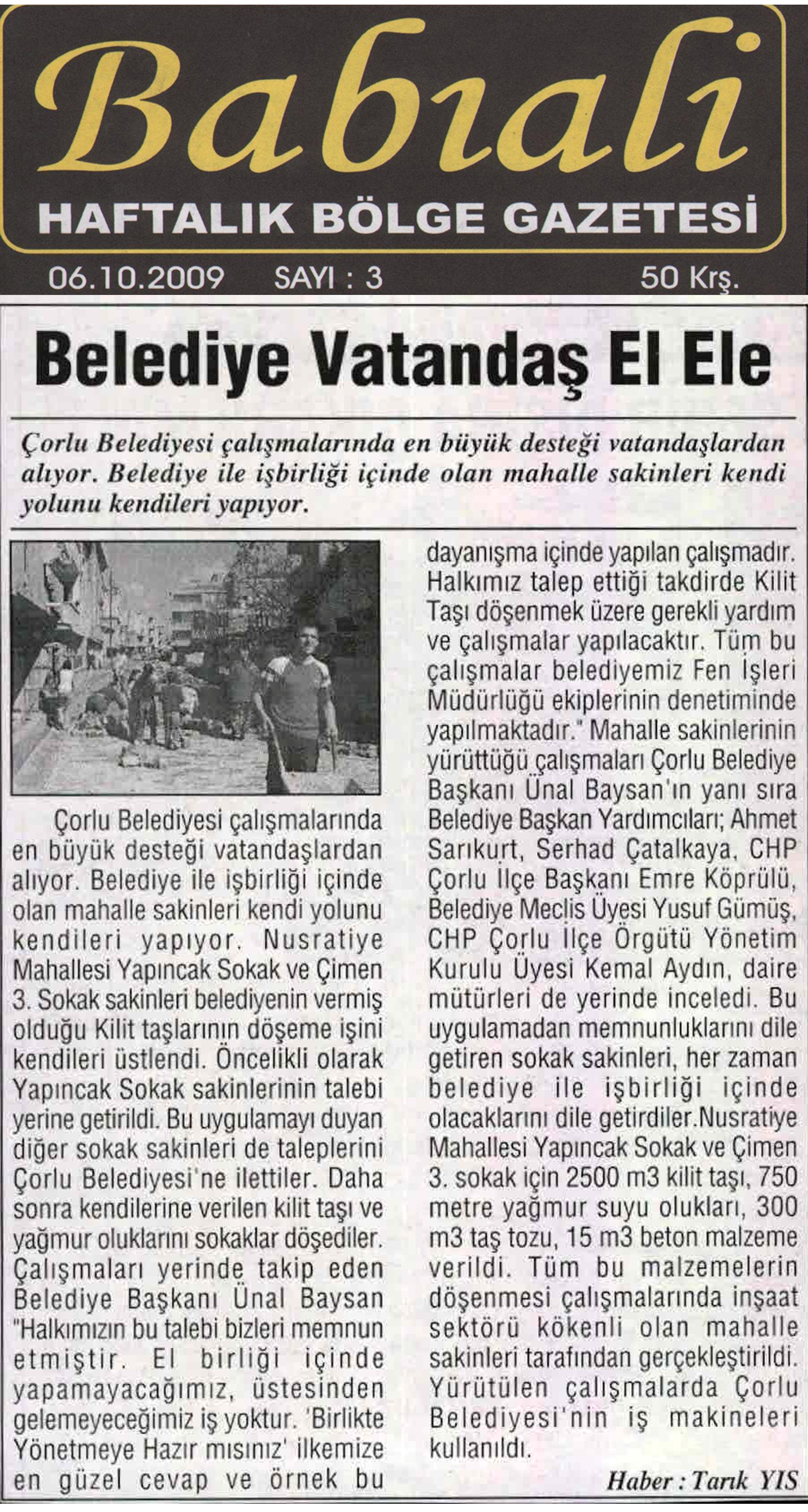 Belediye ve Vatanda� El Ele