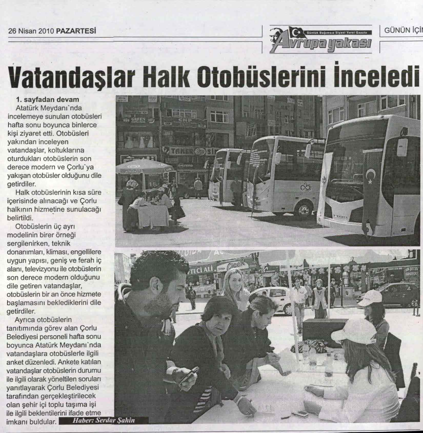 Vatanda�lar Halk Otob�slerini �nceledi