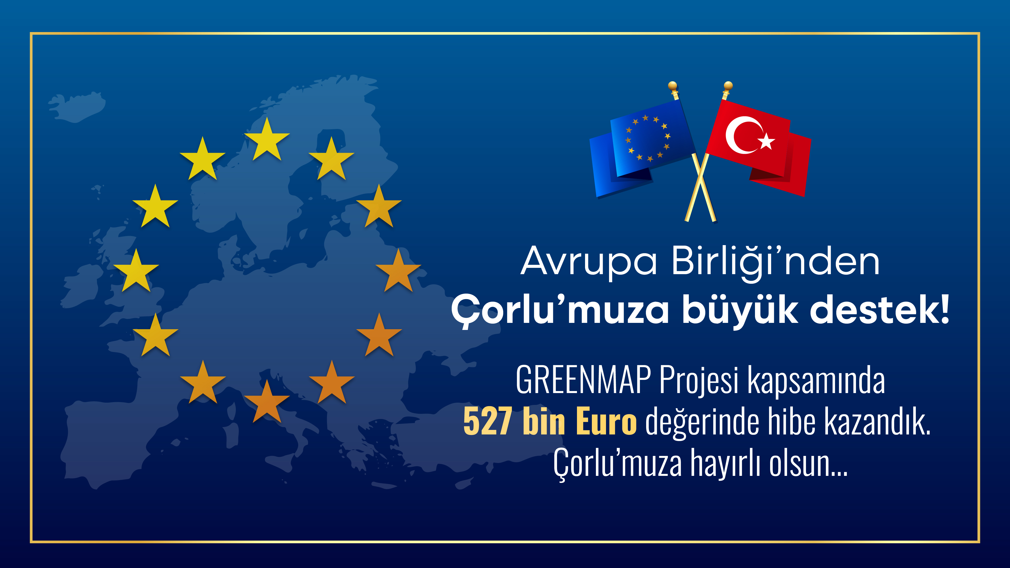 Avrupa Birliinden orlu Belediyesine 527 Bin Euro Hibe