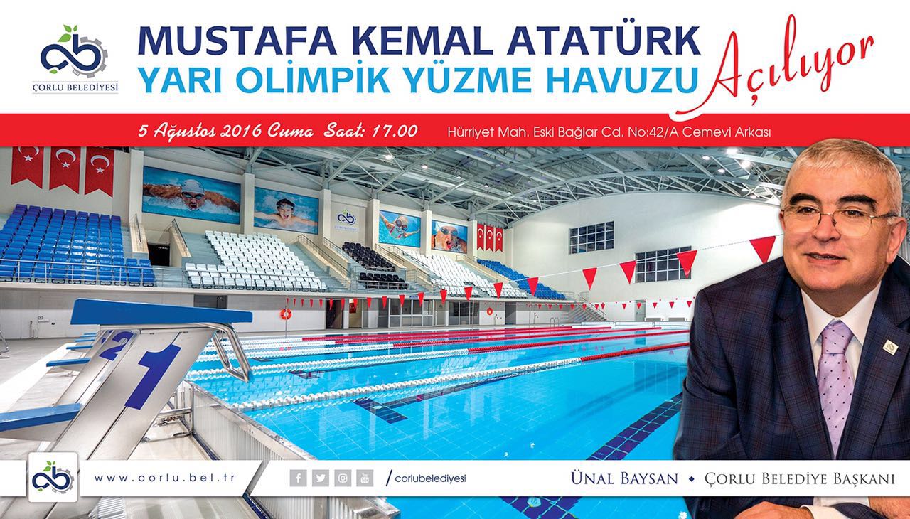 Mustafa Kemal Atatrk Yzme Havuzu Kaplarn Ayor