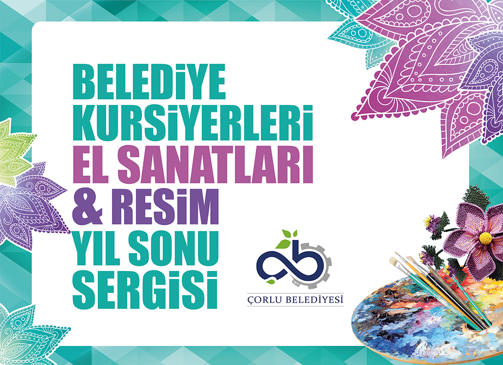 Belediye Kursiyerlerinin Sergisi Alyor