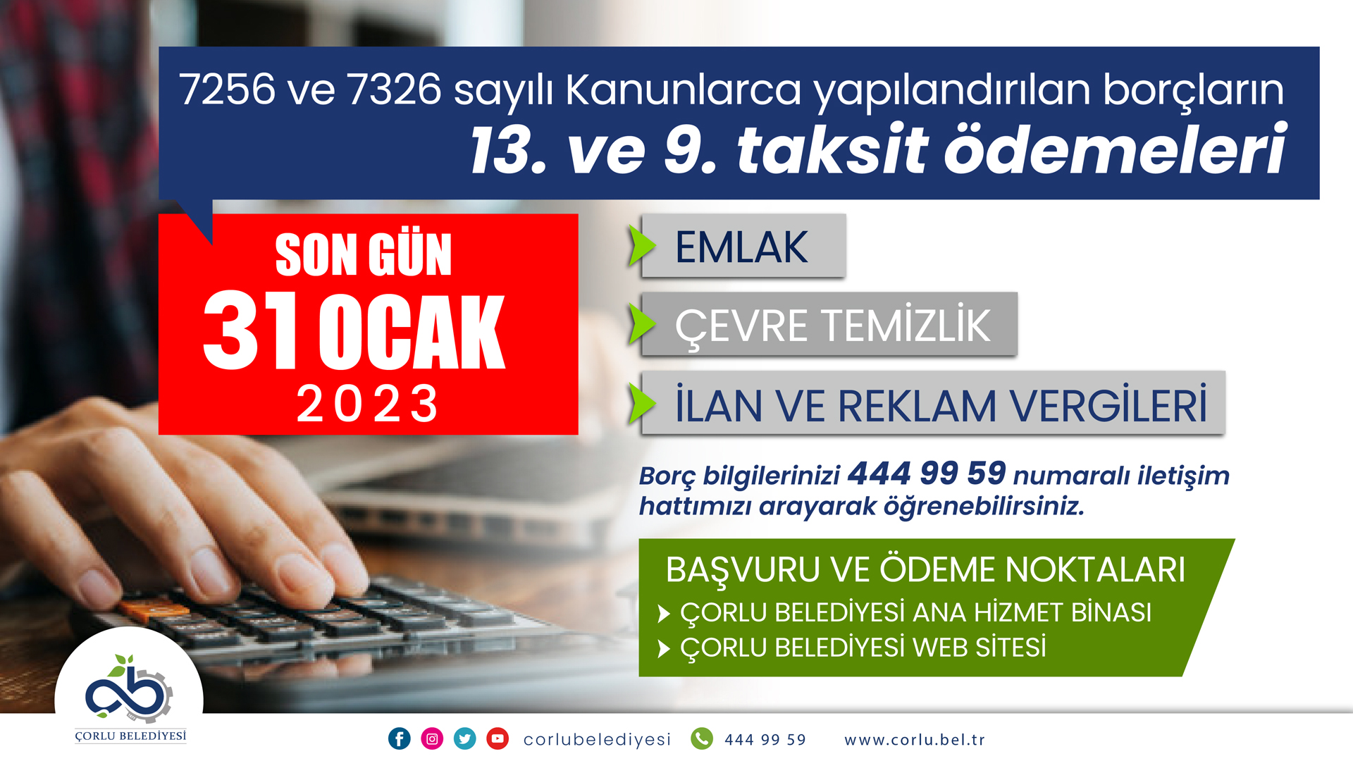 Yaplandrma Taksit demelerinde Son Gn 31 Ocak