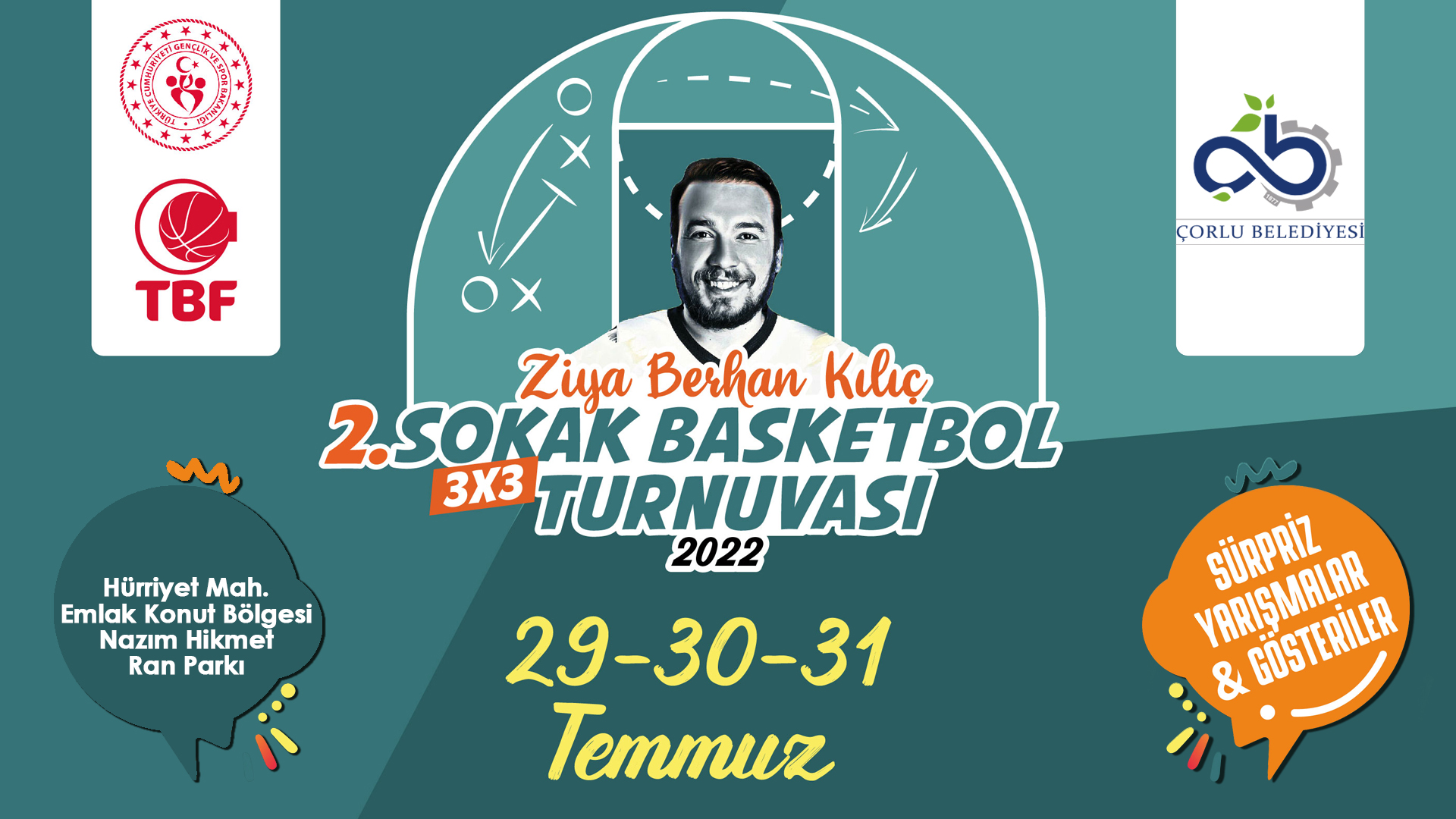 Ziya Berhan Kılıç 3x3 Sokak Basketbol Turnuvası Başlıyor